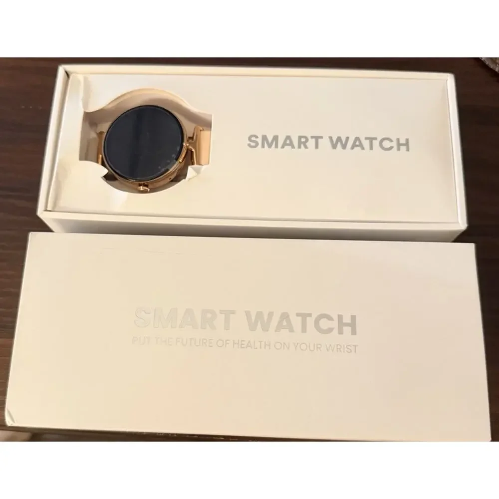 Smart Watch for Women Rose Gold Round Face Fitness Health Tracker Bluetooth NIB⁠